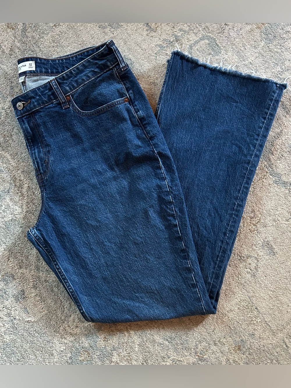 Abercrombie & Fitch Curve Love Mid-Rise Bootcut Dark Blue Women’s Jean 33L